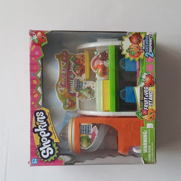Shopkins Easy Squeezy Fruit & Vegetable Stand - NEW - Picture 1 of 4